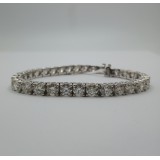 14.77ct Dia 14kt White Gold Diamond Tennis Bracelet 8"